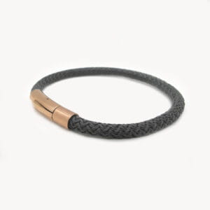 Pulsera De Cuerda Marinera Con Cierre Bayoneta De Oro Rosado