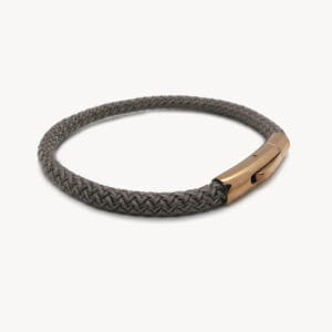 Pulsera De Cuerda Marinera Con Cierre Bayoneta De Oro Rosado